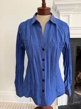 Beluva Signature Parker Blouse Button Down Shirt Womens